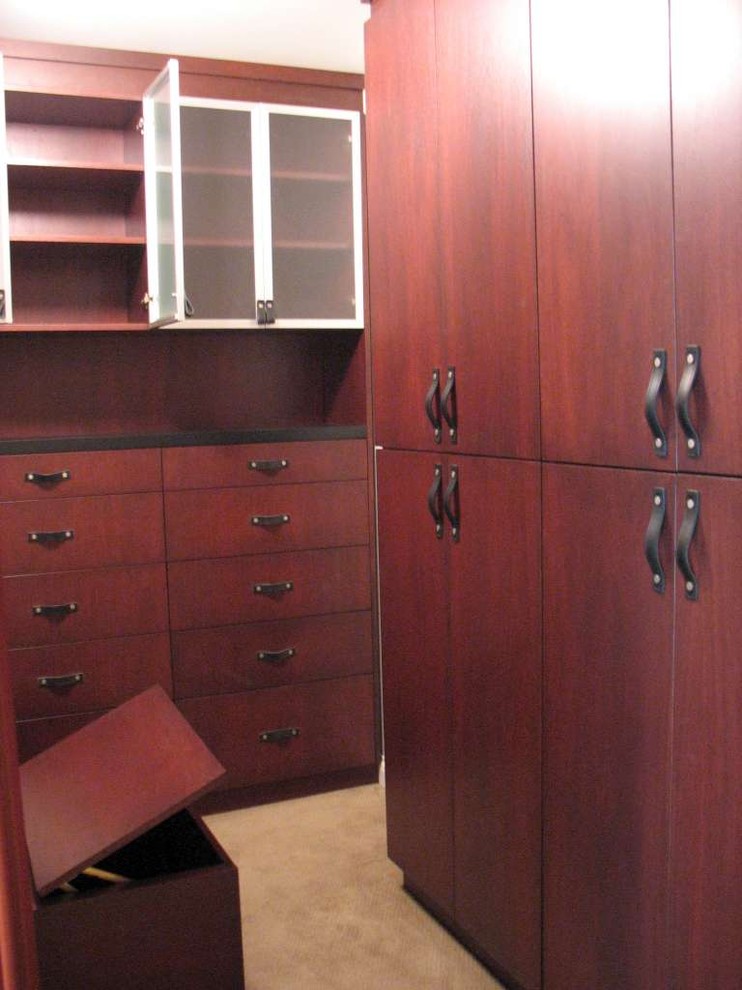 Inspiration for a modern storage and wardrobe in Chicago.