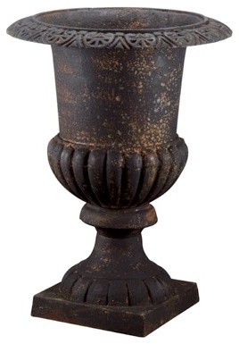 Black Cast Iron Urn