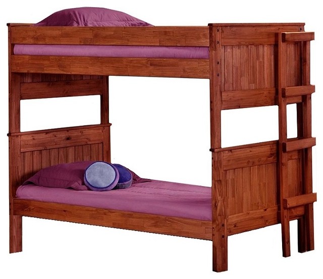 Duke Xl Rustic Bunk Beds Transitional, Rustic Twin Over Queen Bunk Bed