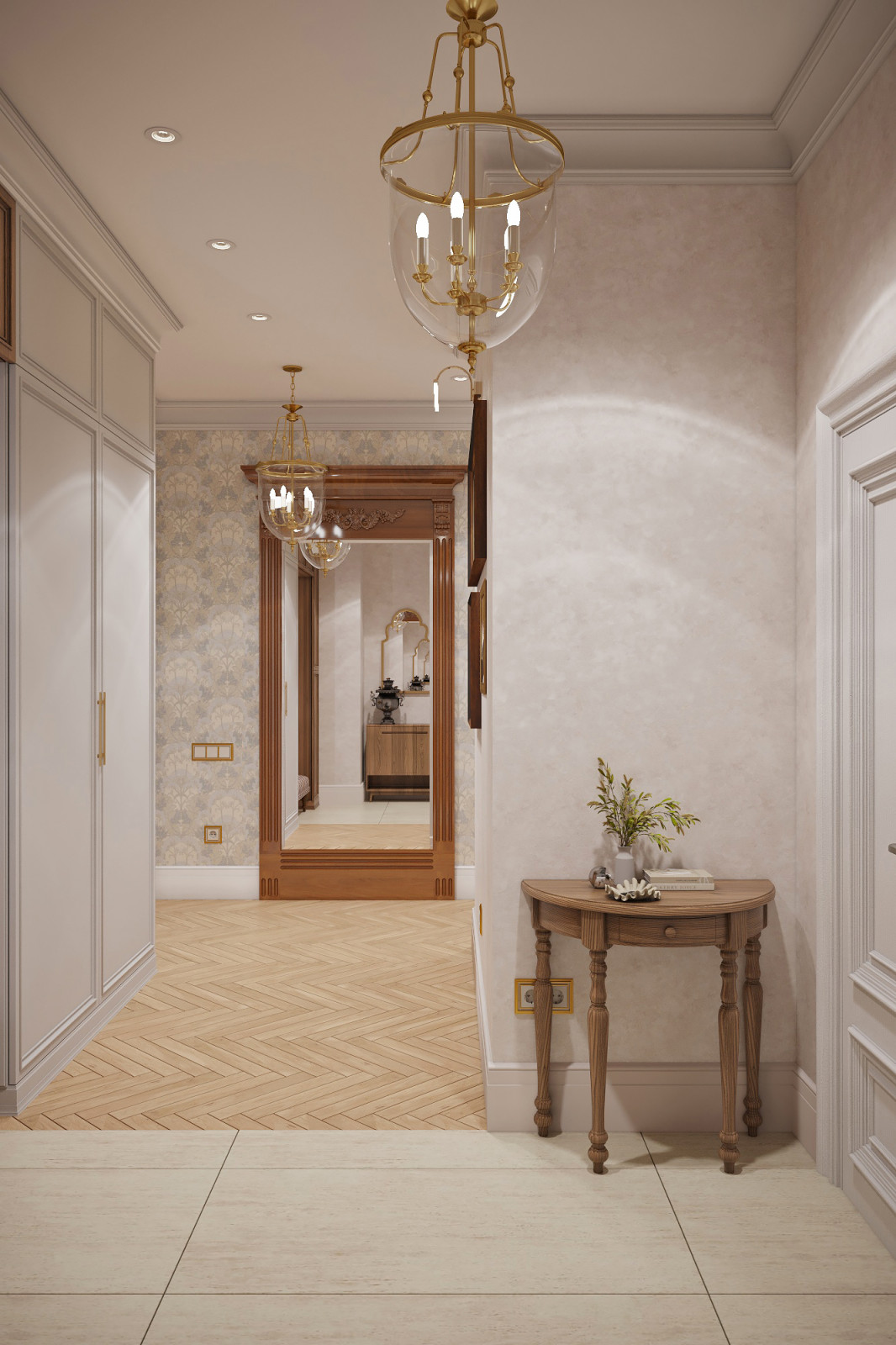 Дизайн проект квартиры с классической атмосферой