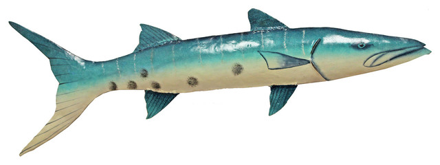 Fearsome Blue Barracuda Fish Large 28 Inch Haitian Metal Art Wall Decor Beach Style Outdoor By Mary B Decorative - Large Metal Fish Outdoor Wall Art Fearsome Blue Barracuda Fish Large 28 Inch Haitian Metal Art Wall Decor Beach Style Outdoor By Mary B Decorative - Large Metal Fish Outdoor Wall Art