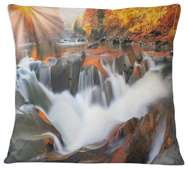 Waterfall Krka Panorama Landscape Photography Throw Pillow /& Cushion Pillow Cover for Living Room Sofa