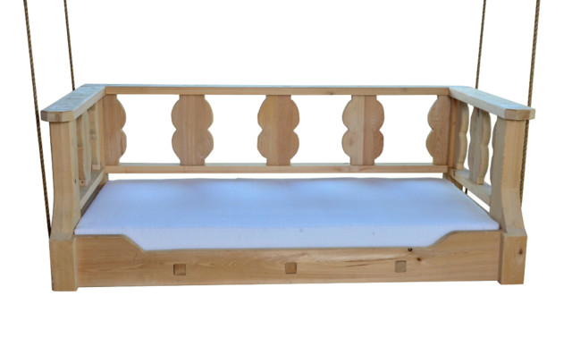 Antebellum Crib Swingbed, Light Stained Frame, Crib, Cypress Wood