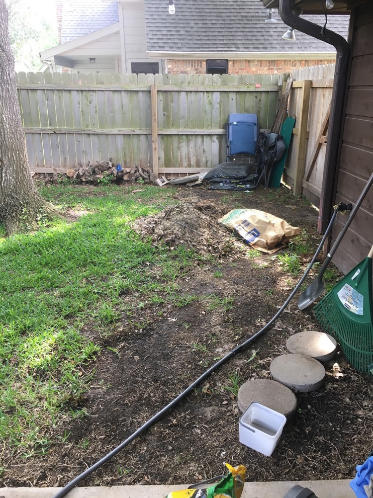 Hardscape ideas for dirt area of yard.