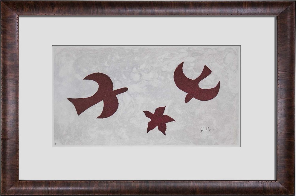 Georges Braque Lithograph, Limited Edition, Birds Of Flight, Sign, Framed