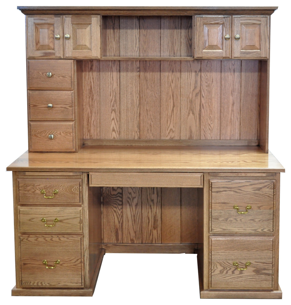 flat top desk with low hutch