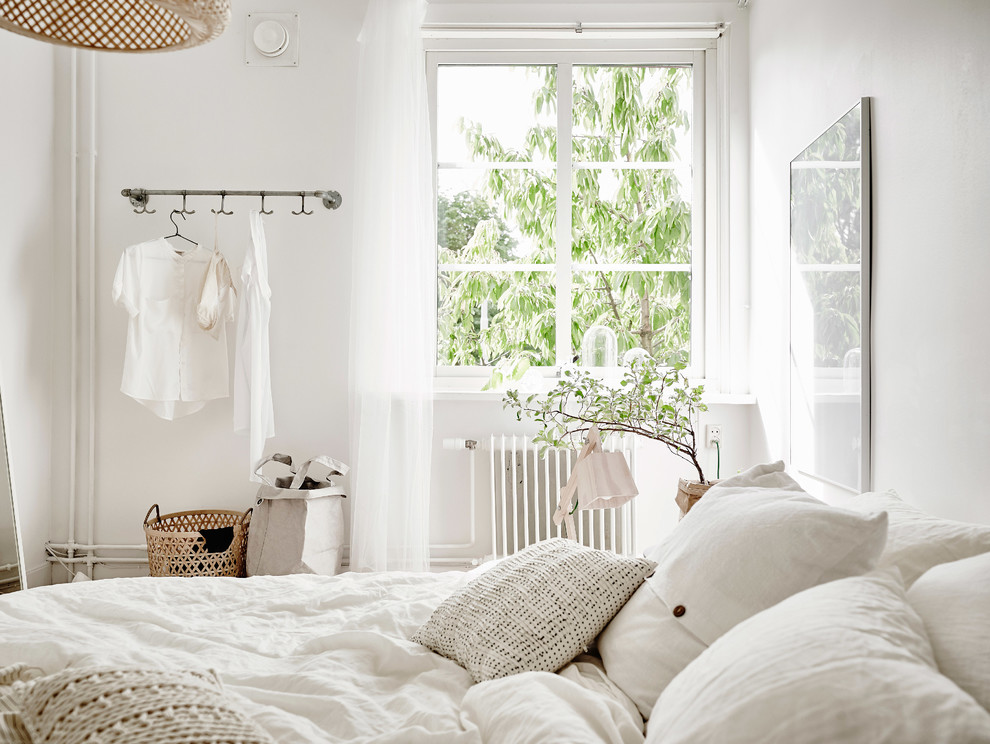 Scandinavian bedroom in Gothenburg.