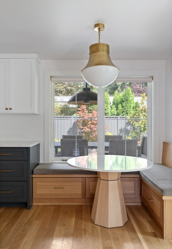 Breakfast Nook with Brass Pendant