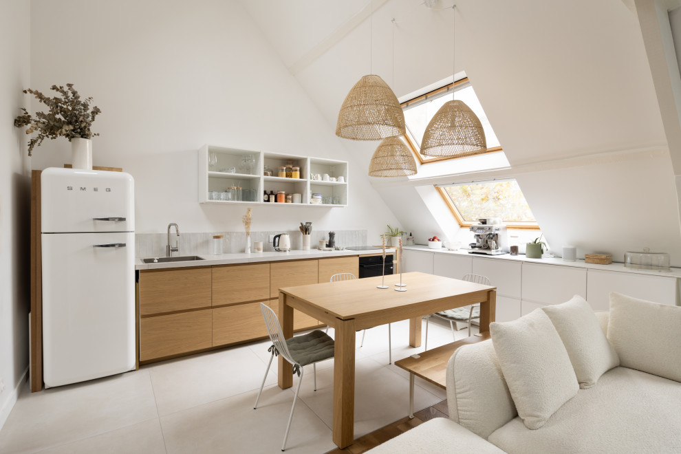 Aménagement d'une cuisine scandinave.