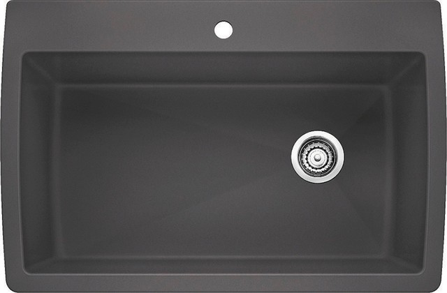 Blanco Drop In Super Single Bowl Silgranit Ii Sink Cinder Blanco Drop In Super Single Bowl Silgranit Ii Sink Cinder