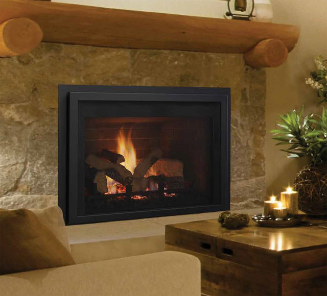 Gas Fireplace Inserts Transitional Living Room Philadelphia by