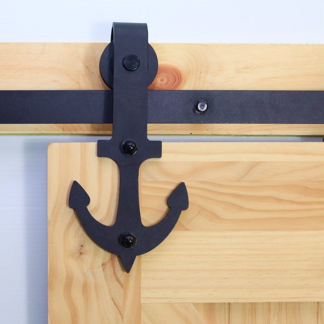 Sliding Barn Door Hardware Kit, Anchor Design Traditional Barn Door