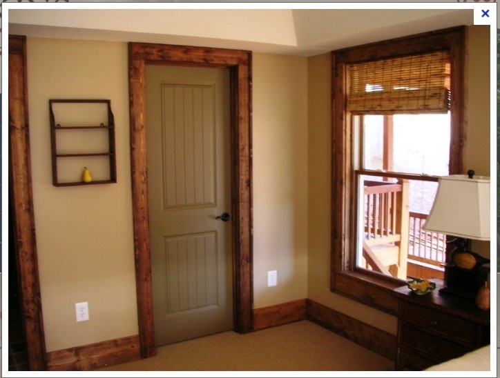 Painted Interior Doors with Stained Trim