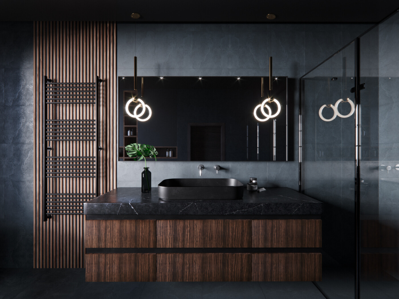 Квартира в тёмных тонах