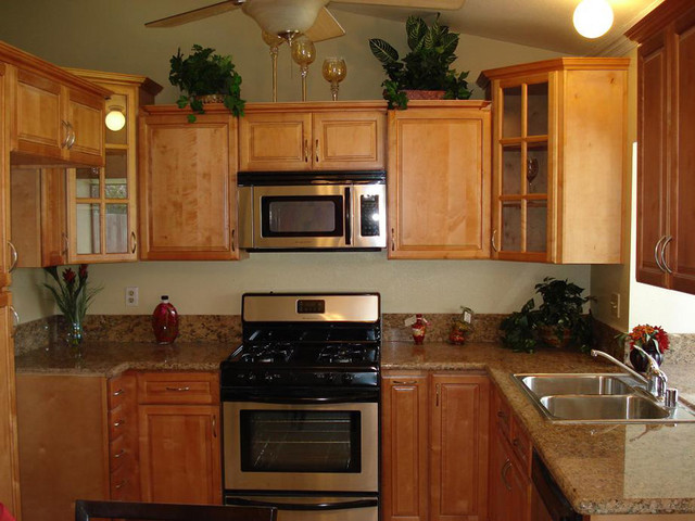 Cinnamon Maple Kitchen Cabinets Home Design - Traditional ...