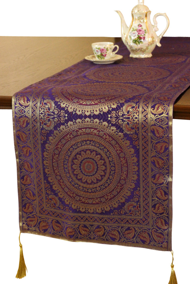 Exotic Oriental 70"x16" Table Runner Asian Table Runners by