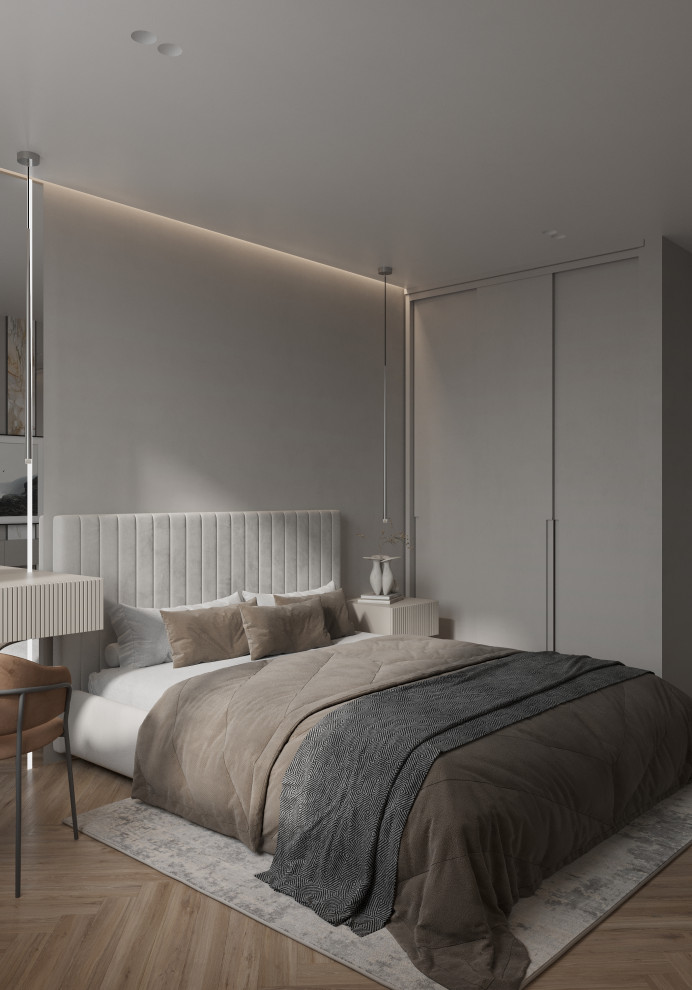 Современный интерьер квартиры 54 м² для молодой пары