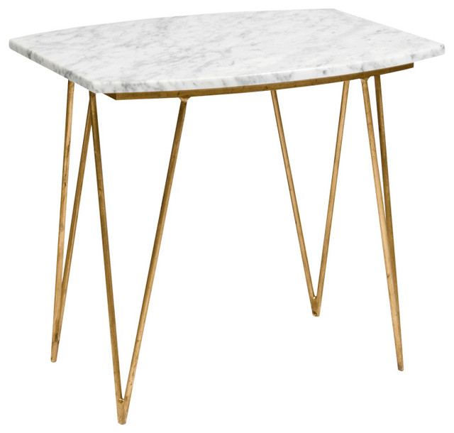 Suzy Marble Side Table Contemporary Tables And End Suzy Marble Side Table Gold And White