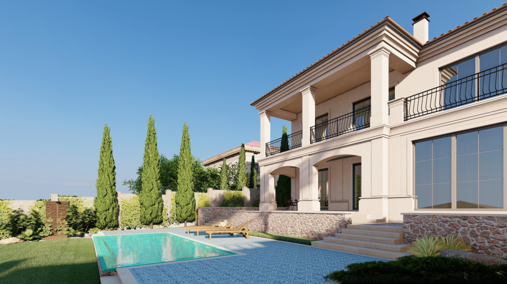 Villa Magos. Проект дома в средиземноморском стиле в районе Алушты