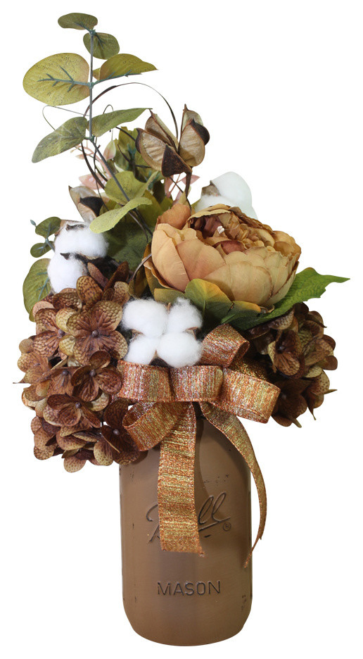 High Cotton Mason Jar Floral Arrangement