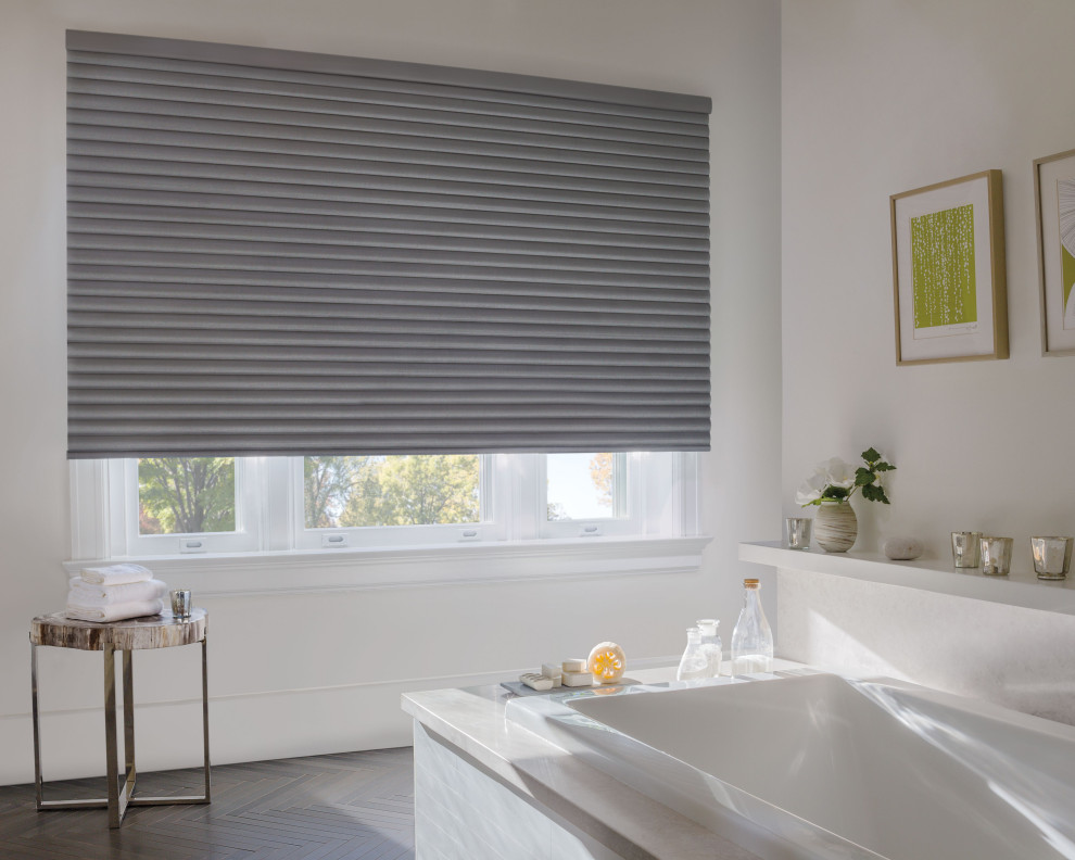 Cana roller shades and banded rolling shades