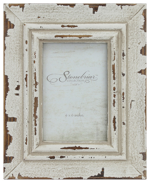 Weathered White Frame Farmhouse Picture Frames By Stonebriar Weathered White Frame