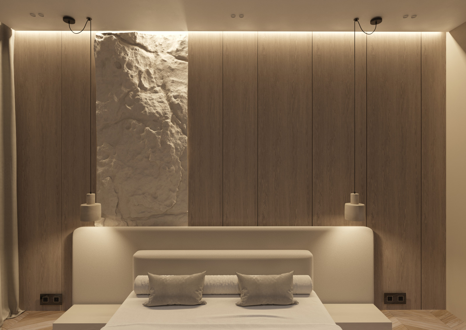 Дизайн-проект квартиры 62м2 ЖК Манхэттен Челябинск, стиль джапанди