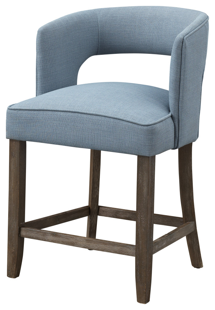 Yukon Blue Counter Height Barstool Transitional Bar Stools And