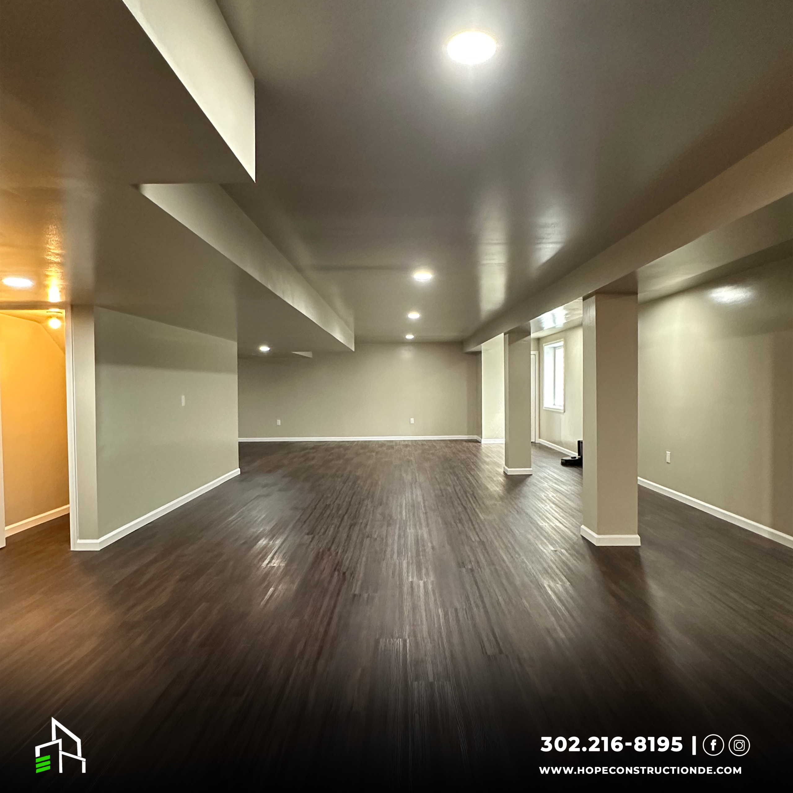 Residential Full Basement Completion with Custom Bar