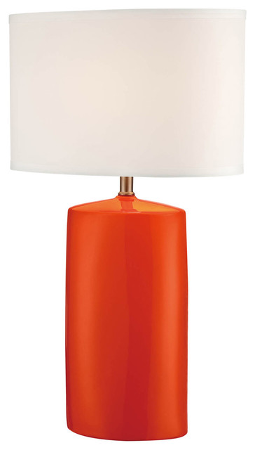 Lite Source LS-22236ORN Narvel Ii 1 Light Table Lamps in Orange
