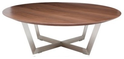 Nuevo Dixon Round Wood Coffee Table