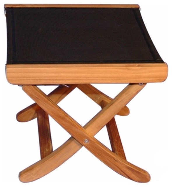 Regal Teak Regal Teak Sling Folding Foot Stool & Reviews Houzz