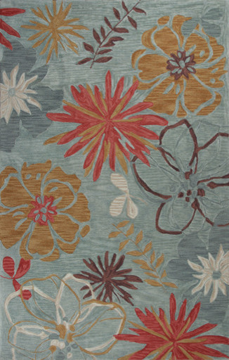 KAS Anise 2415 Wildflowers Ocean 7'9" x 9'9" Rug