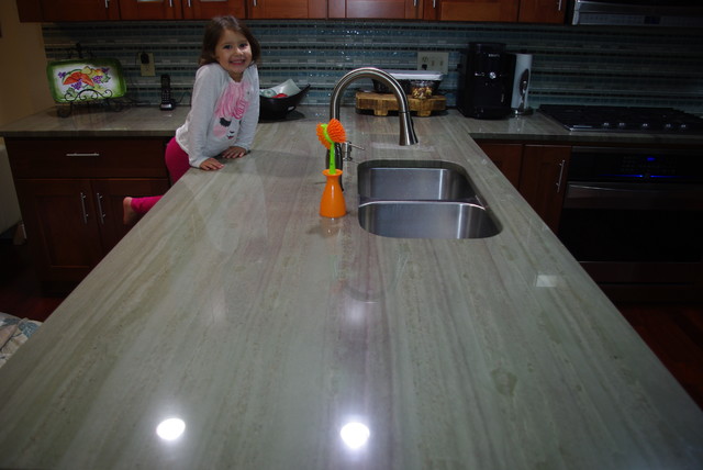 Wild Sea Green Granite Contemporary Kitchen Dc Metro By