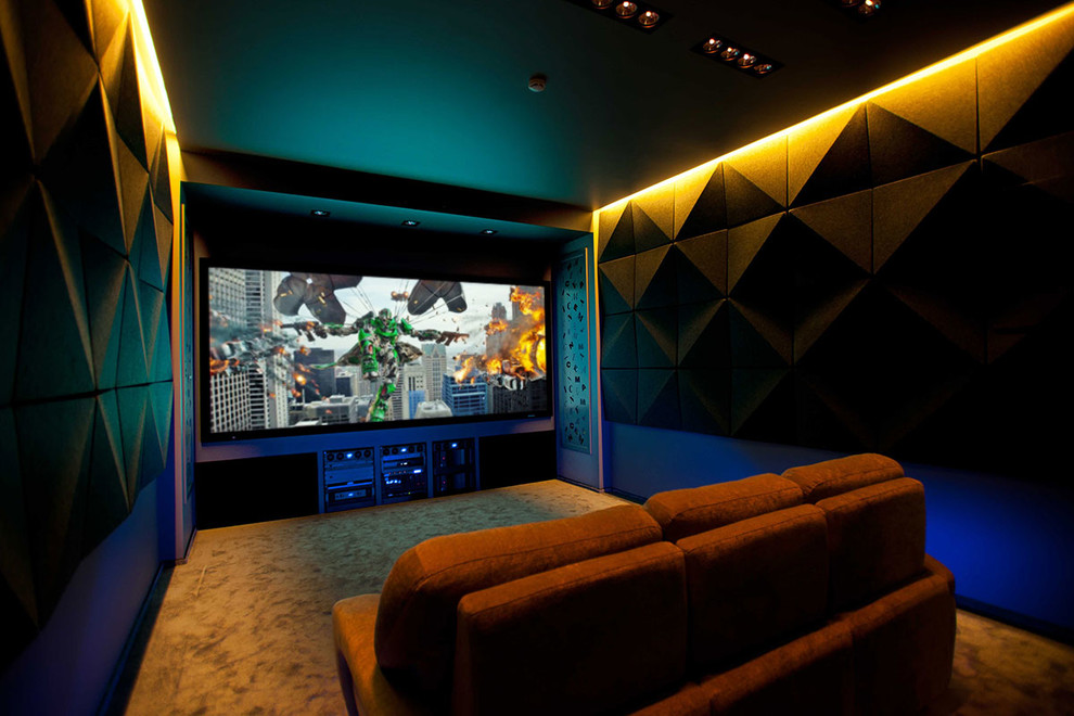 This is an example of a home theatre in Novosibirsk.