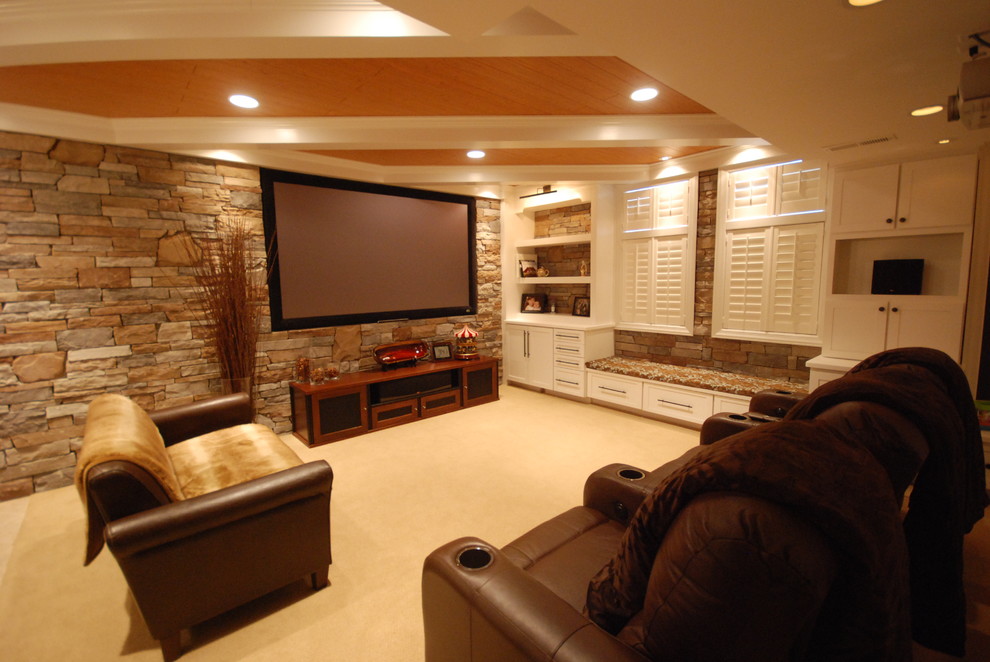 Basement - transitional basement idea in Cincinnati