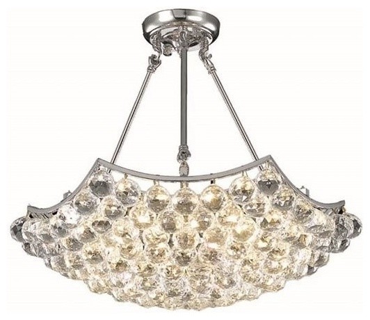 Ceiling Lights Home Kitchen Glorious Home Modern Sparkling Chrome Crystal Flush Mount Effect Crystal Ceiling Light
