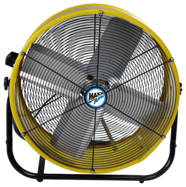 MaxxAir® BF24TFYEL Direct Drive Tilt Fan w/ rollAround Wheels, 2