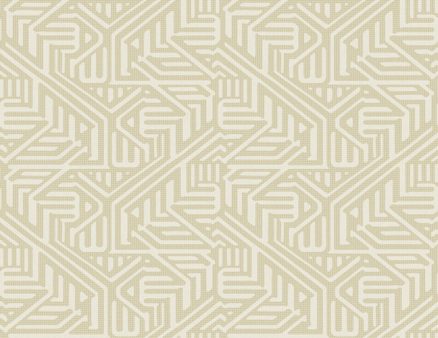 2949-60605 Nambiti Cream Geometric Wallpaper Bohemian Style Fabric