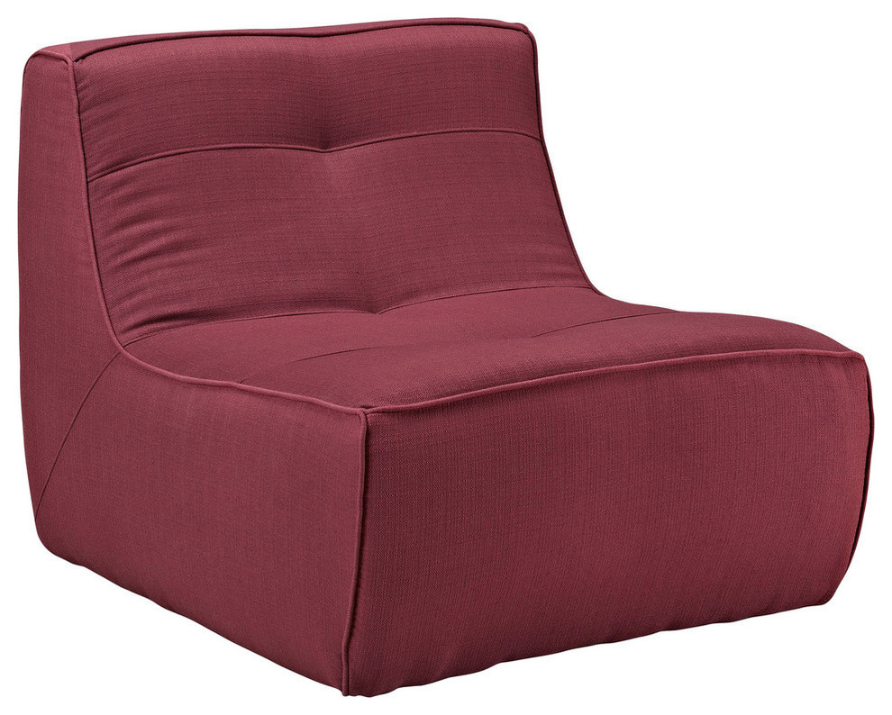 Align Upholstered Arm Chair, Berry