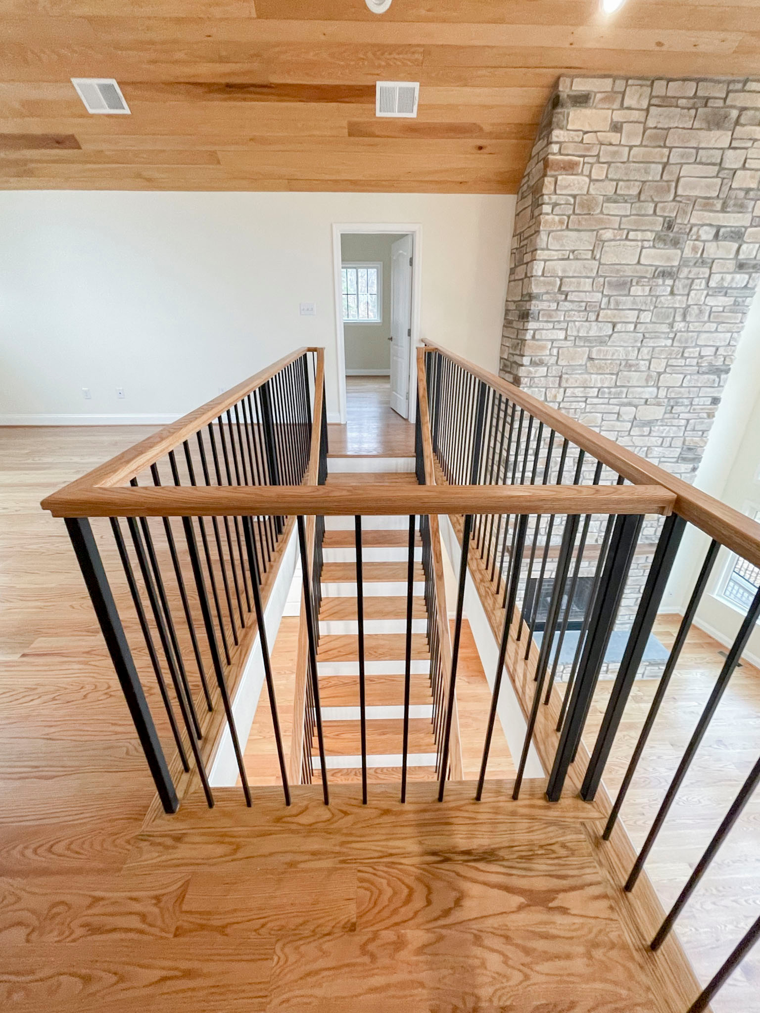 97_Airy Straight-Floating Staircase in Transitional-Mountain Home, Luray, VA 228