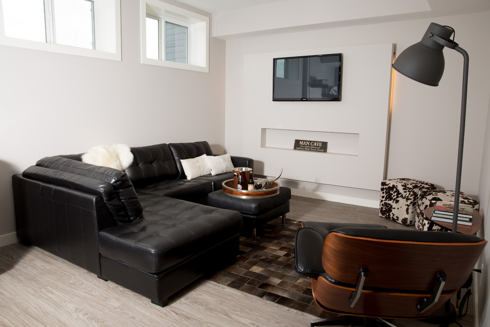 Sylvan Lake Show Home - Modern - Home Theater - Calgary - by Krest Homes