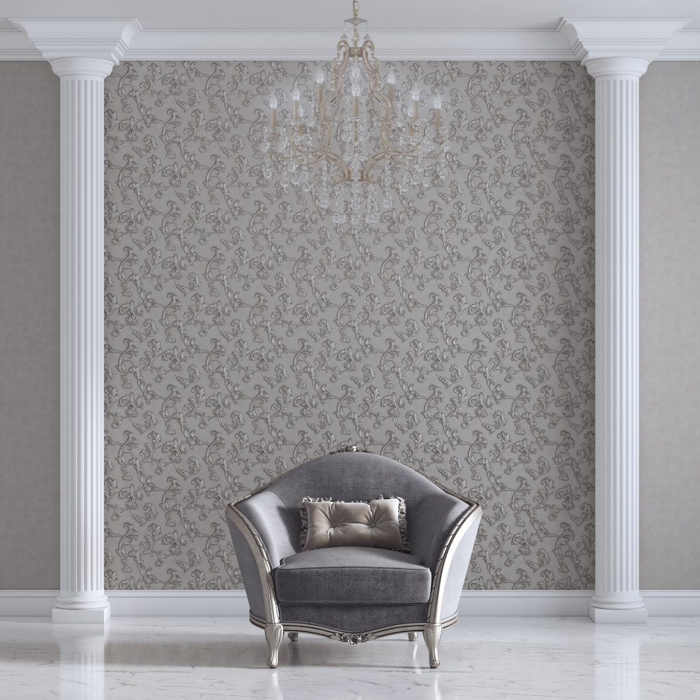 Гипсовые обои Wallcrusta в интерьере