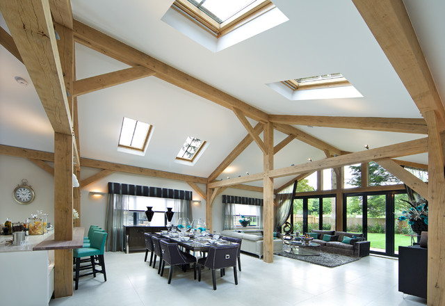 The Courtyard, Sarratt contemporary-living-room