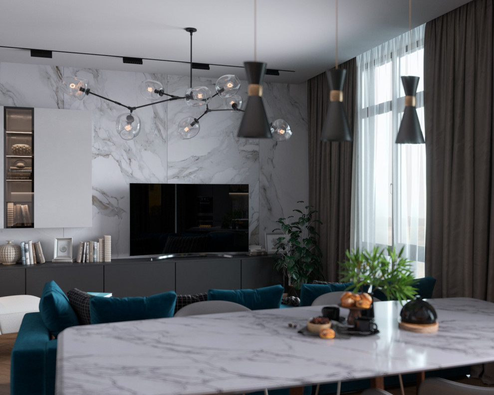 Праект дизайна интерьера таунхауса в Мегаполис - Сити