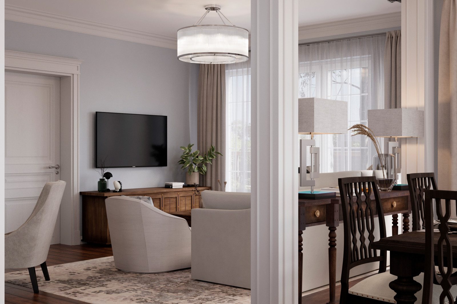 Загородный дом в американской классике для звездного клиента