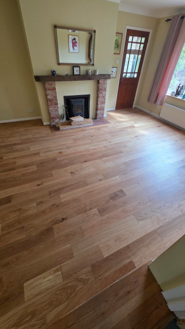 Engineered Wood - Next Step 125 Oak Rustic contemporary-vardagsrum