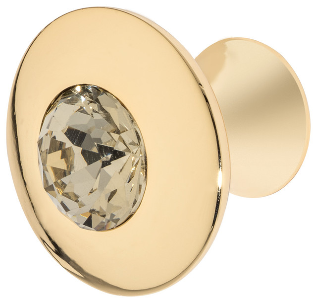 Felicia Polished Gold Knob Contemporary And Drawer Knobs