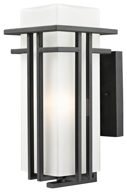Abbey Collection Outdoor Wall Light in Black Finish