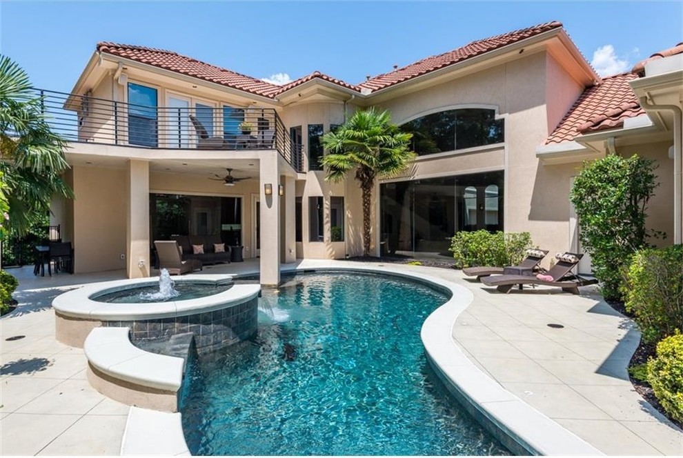 Mediterranean Inspired, Contemporary Home Build | Home Theatre & Pool